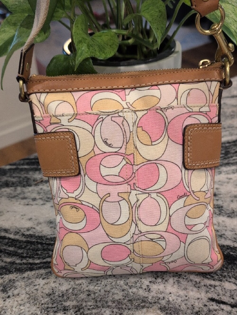 Coach Soho Pastel Signature Optic Print Swingback Crossbody Bag - Picture 2 of 15